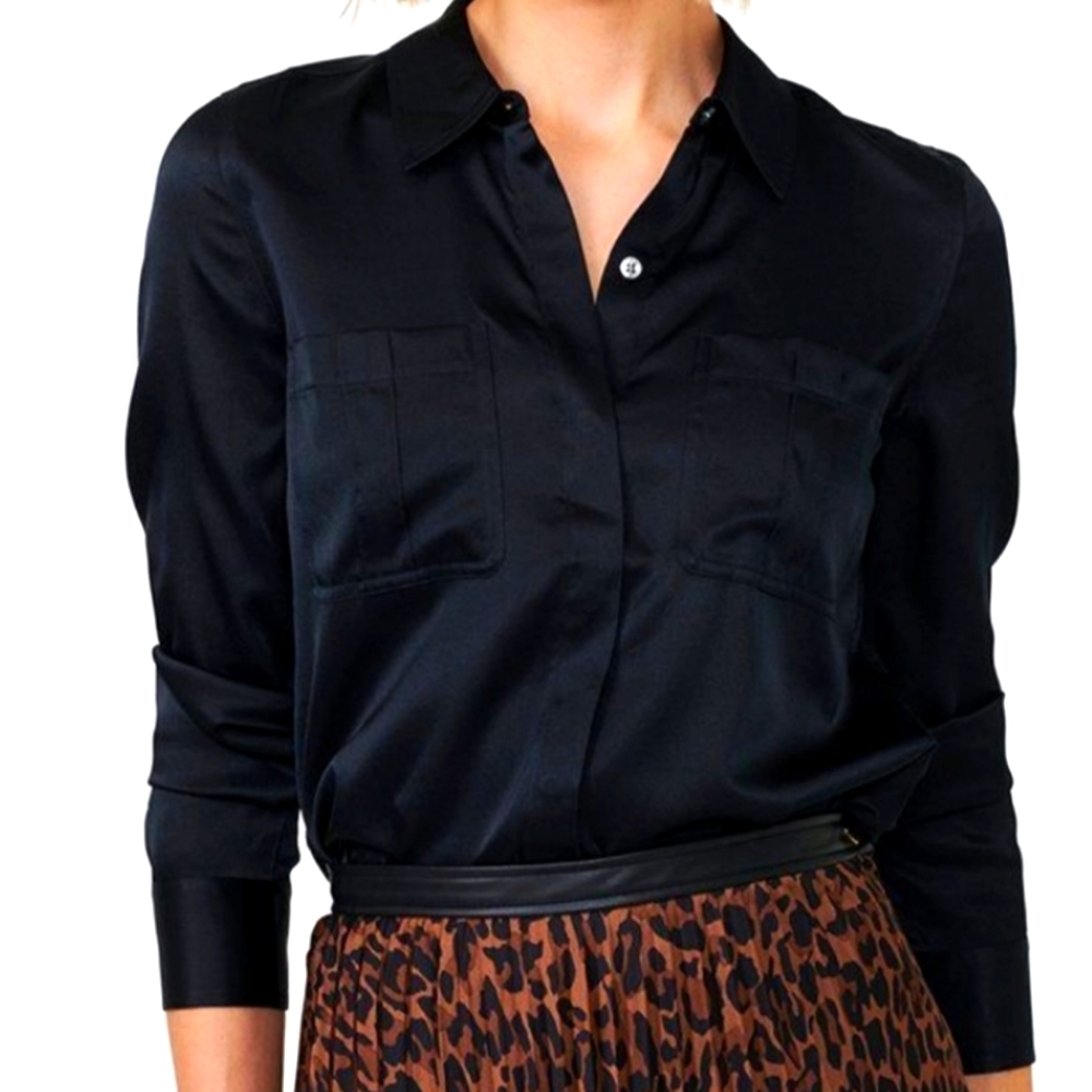 UNTUCKit Carlina Silk Button Down